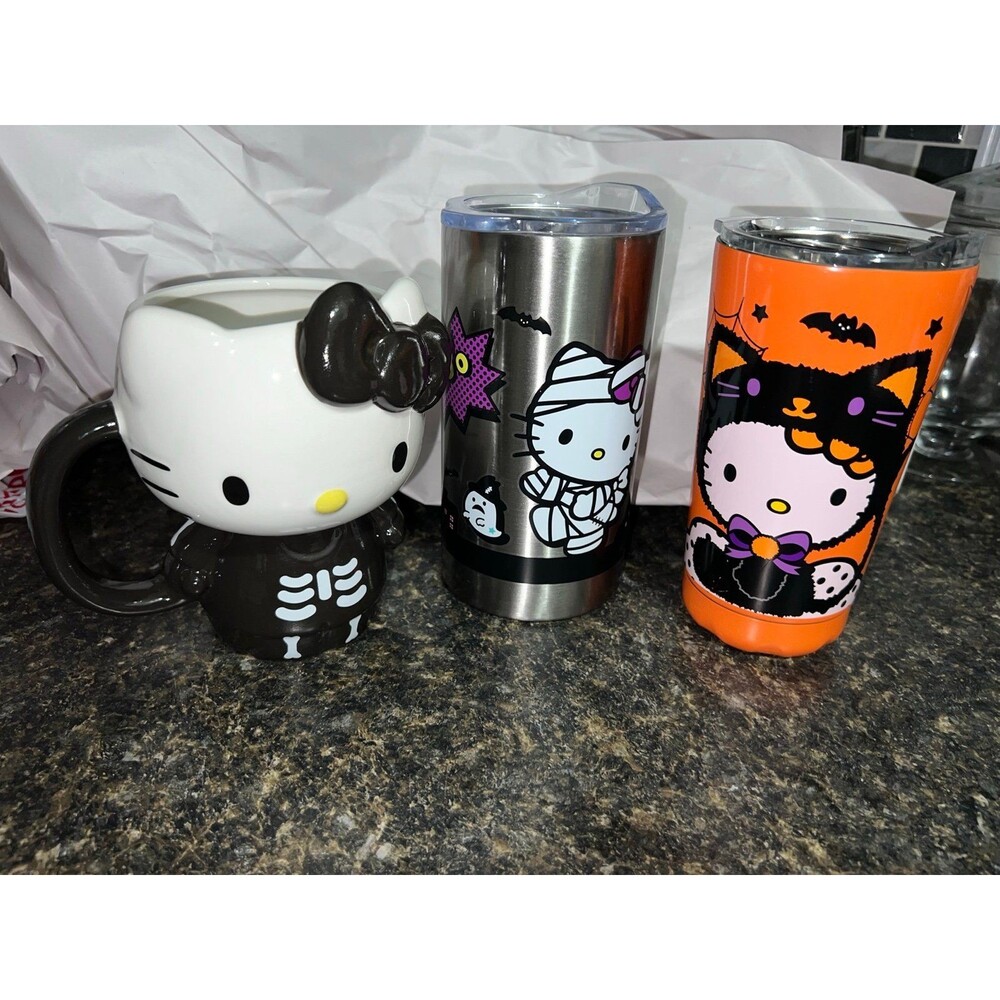 Hello Kitty halloween tumbler and mug bundle
